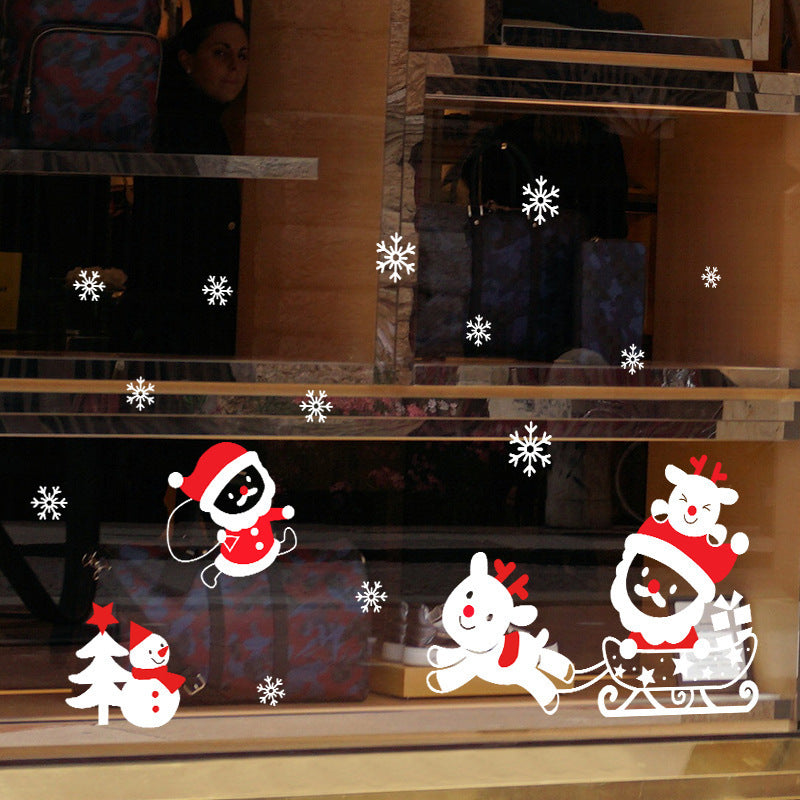 Static cling Christmas decal sheet printed with a festive design