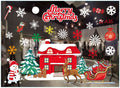 Christmas window cling cut from PVC film, sheet 19.7 by 13.9 inches