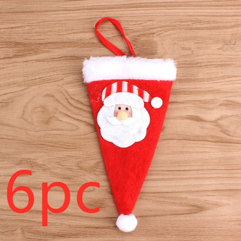 Fabric Christmas silverware holder, sixteen printed designs to choose from