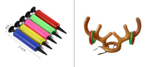 Brown inflatable antler hat option from the Christmas ring toss range