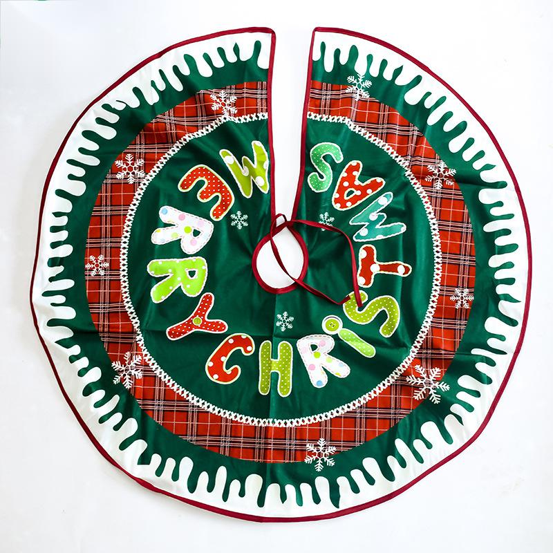 Christmas tree base cover in short plush, flannel, super soft or non woven fabric