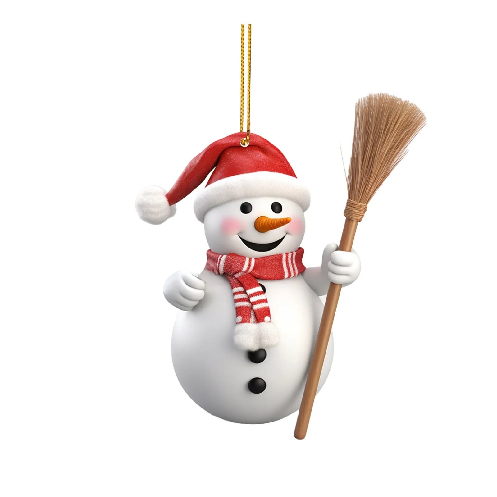 Five snowman styles offered in the same white acrylic pendant