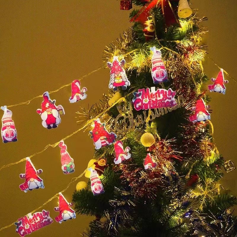 Battery powered LED Christmas string light with a separate battery box