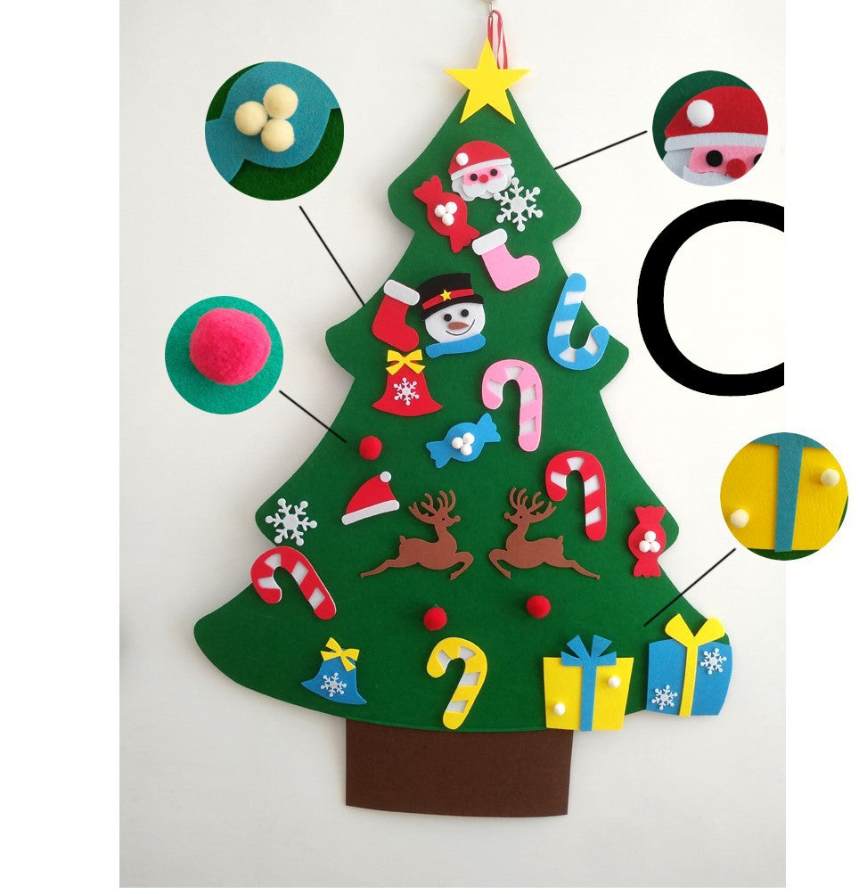 Layered felt branches give the tree depth instead of a flat outline