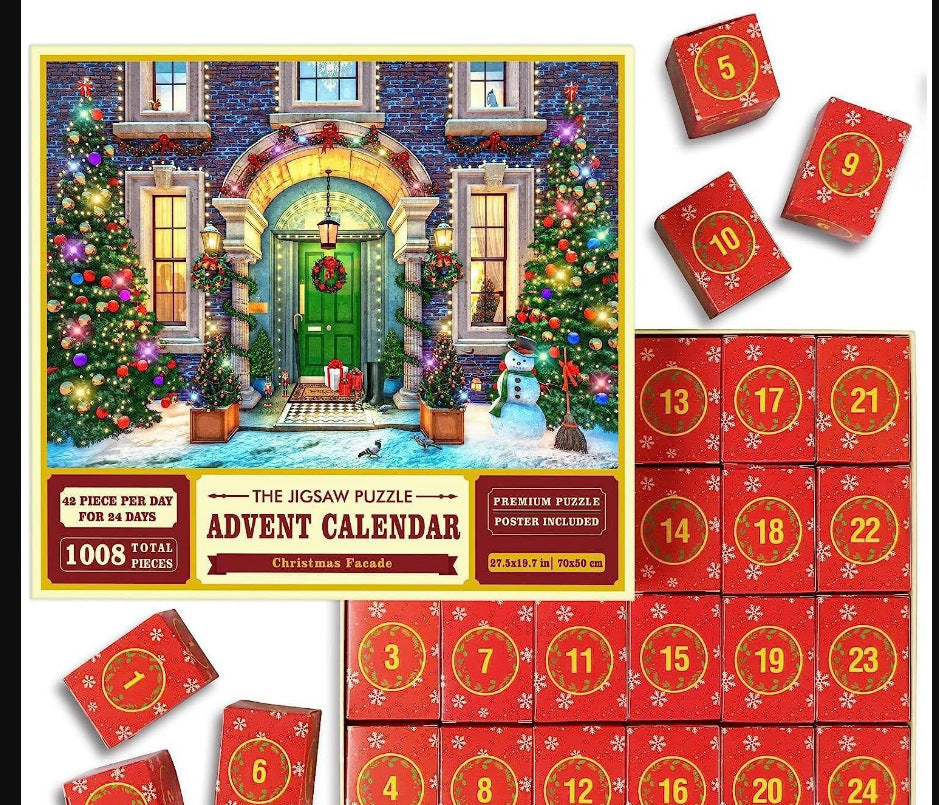 Advent calendar puzzle design from the four design Christmas range
