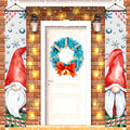 Pair of long Christmas door banners measuring 11.8 by 70.9 inches each
