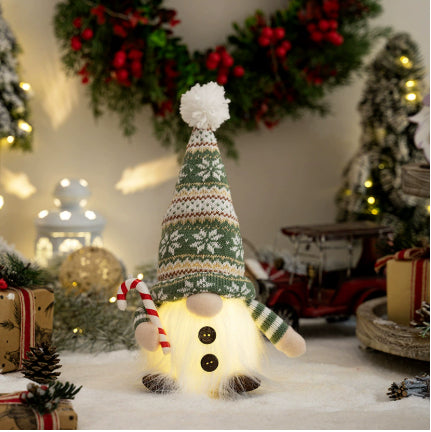 Polyester fabric, acrylic, cotton filling and PVC in one Christmas figure