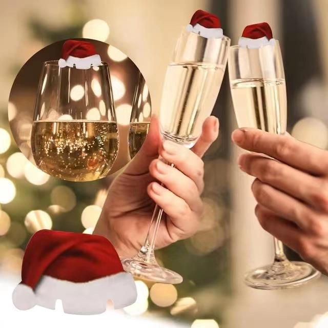 Ten paper Christmas glass cards supplied in one pack