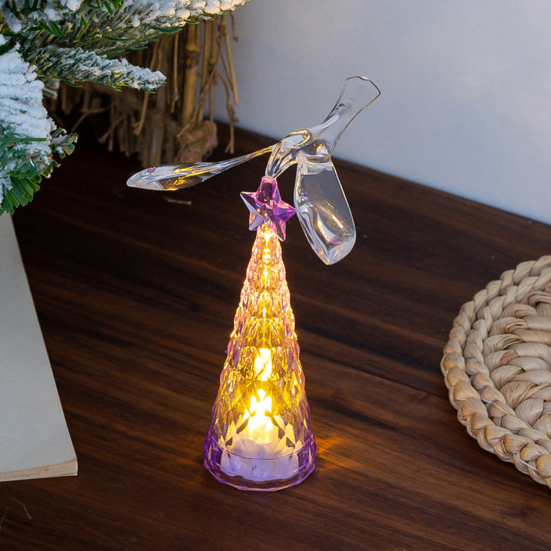 Christmas tree light powered by three button cell batteries, already fitted