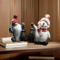 Resin Christmas gnome figurine with a long molded beard and pointed hat