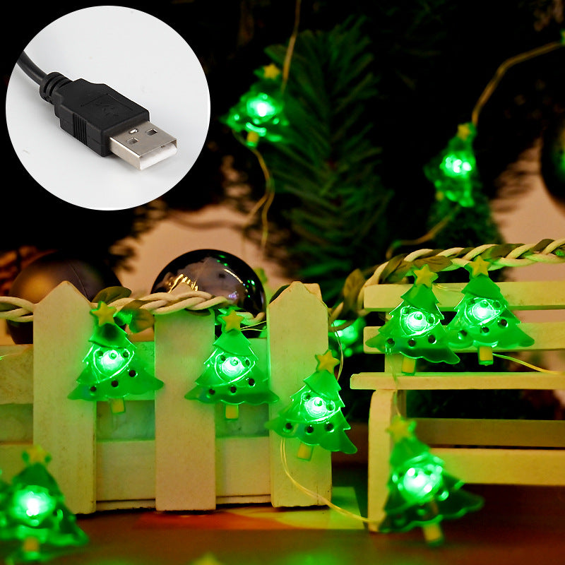 Battery box that powers the green Christmas tree light chain
