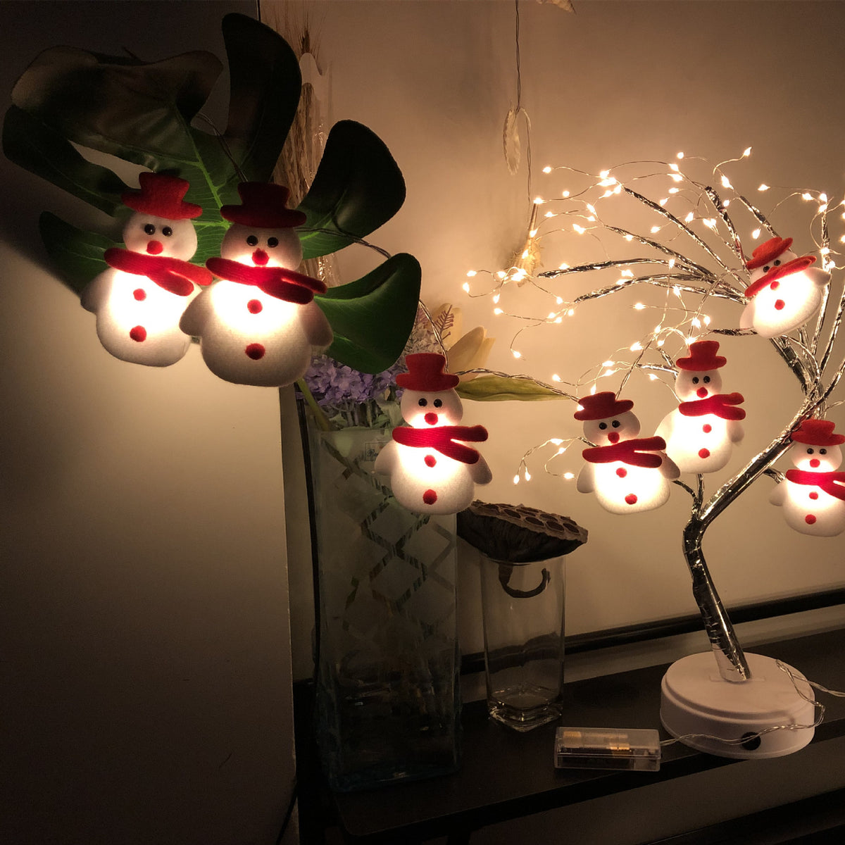 Snowman figure light string offered at 5.4 feet with ten lights