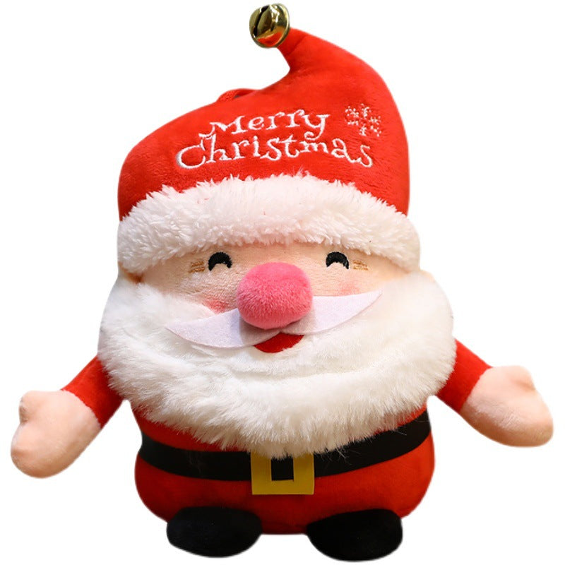 New Santa plush design with a stitched fabric beard and soft body