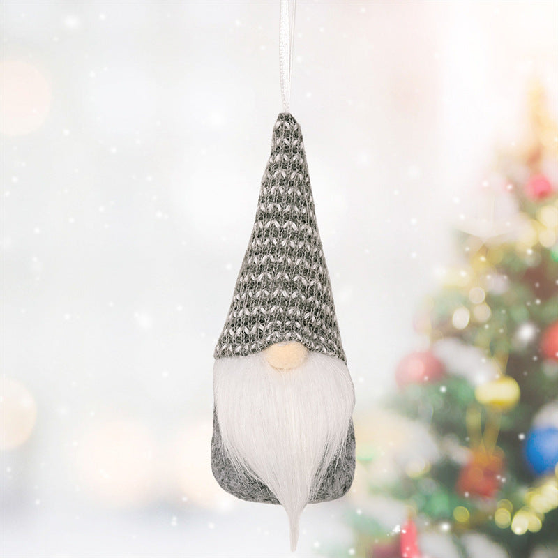 Third gray knit style Christmas ornament from the fifteen option range