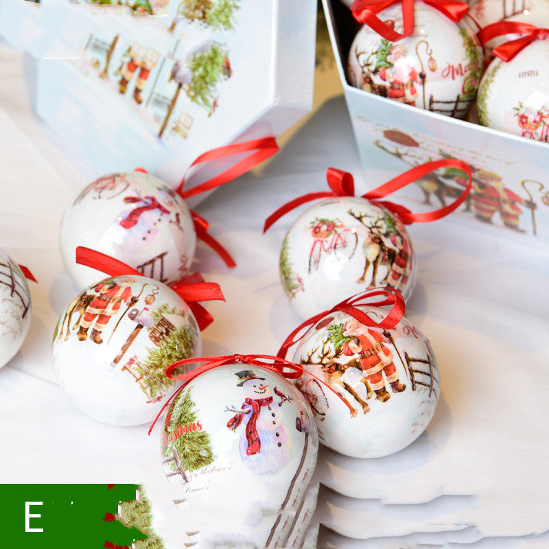 Numbered printed style of the foam Christmas gift box ornament