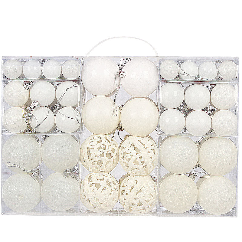 Black molded PVC Christmas ball ornaments for a full size tree