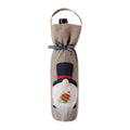 Stitched polyester Christmas bottle cover that keeps its shape