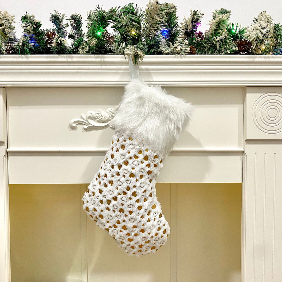 Long Christmas stocking, one of four designs in the matching range