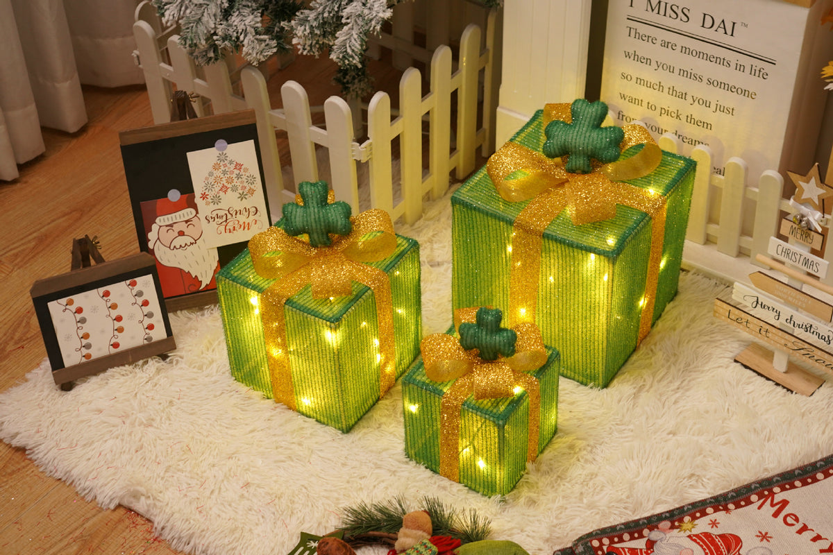 Battery box that powers the light up Christmas gift boxes
