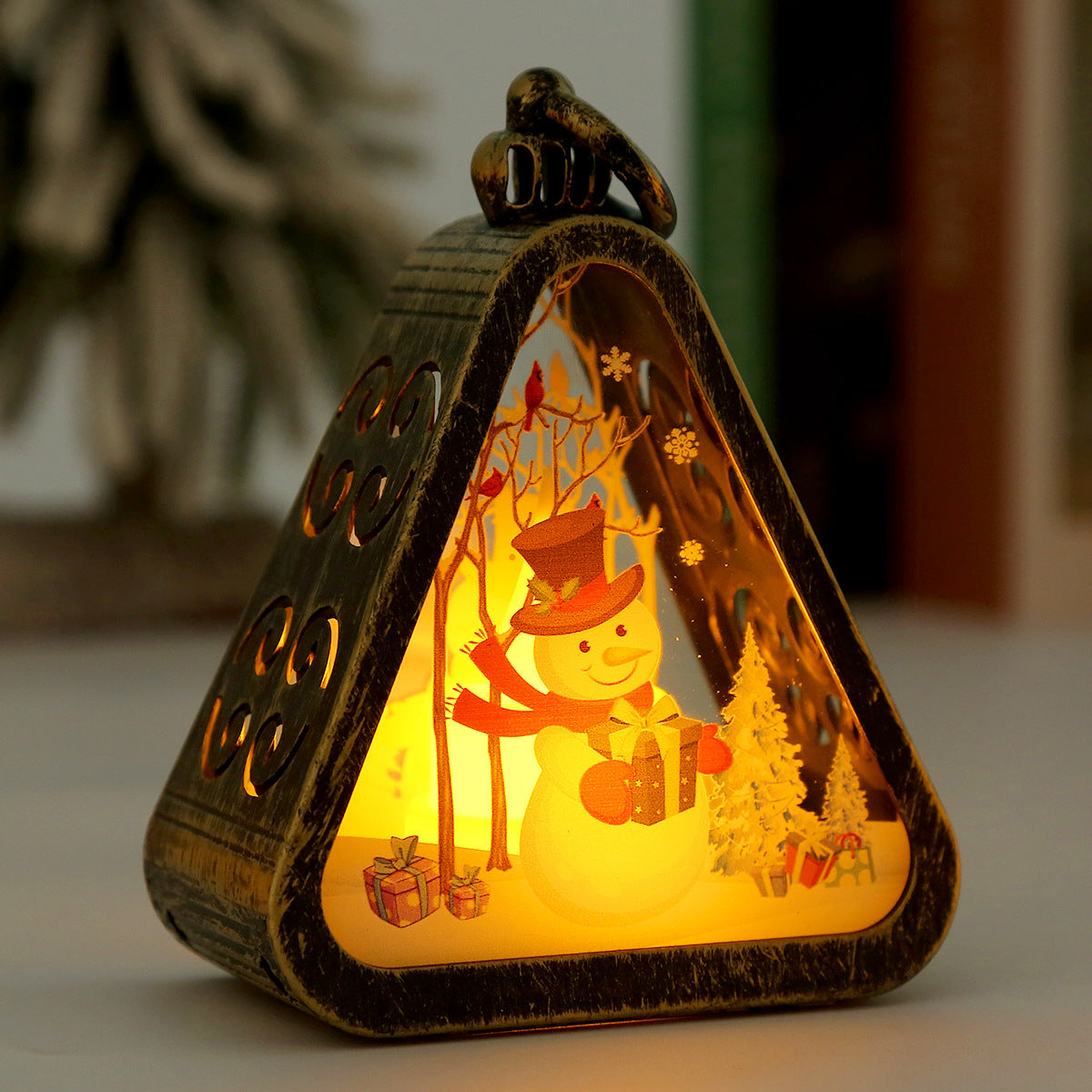 Night light powered by three pre-installed button cell batteries