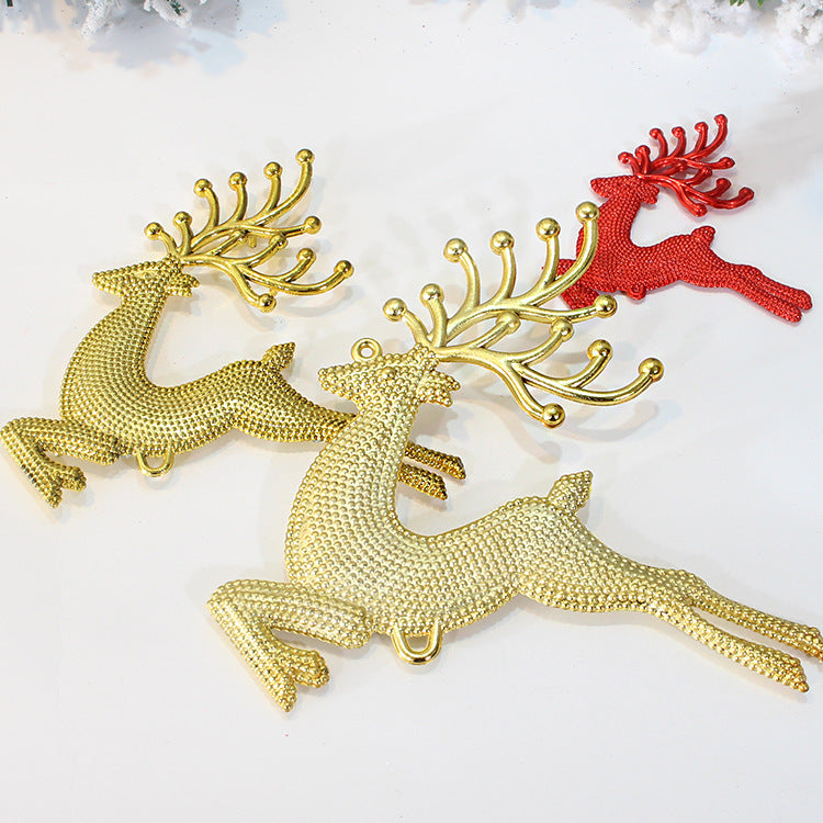 Gold reindeer Christmas ornament, 5.1 inches tall and about 0.5 ounces