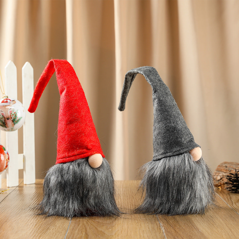 Cloth bodied Christmas gnome, light and quiet to move around