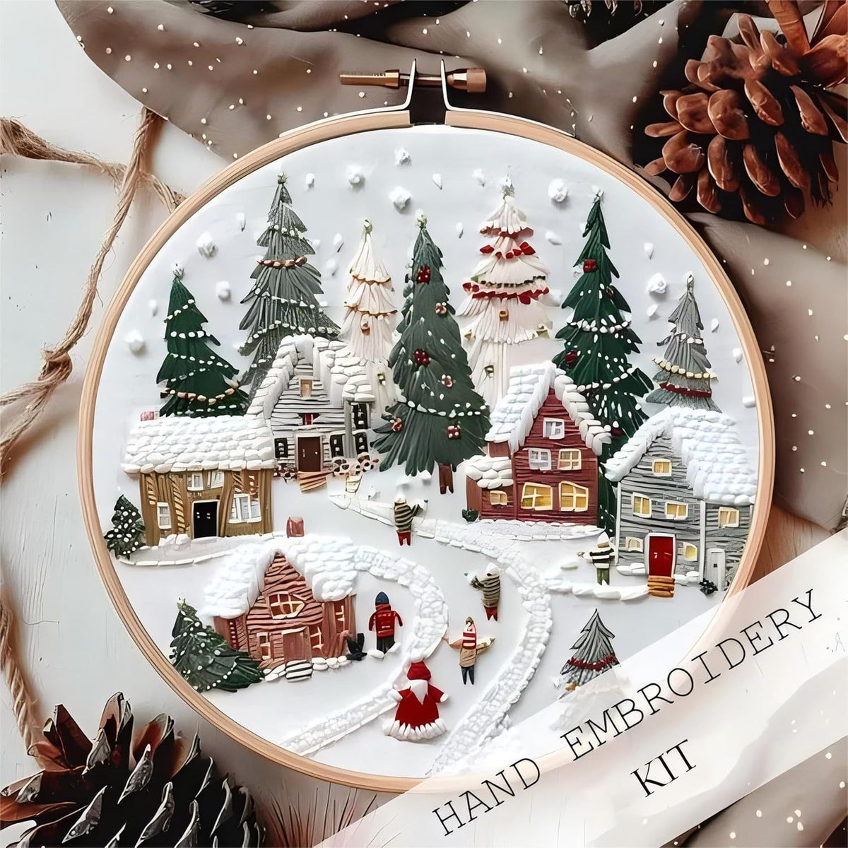 Christmas embroidery craft kit, one kit supplied per order