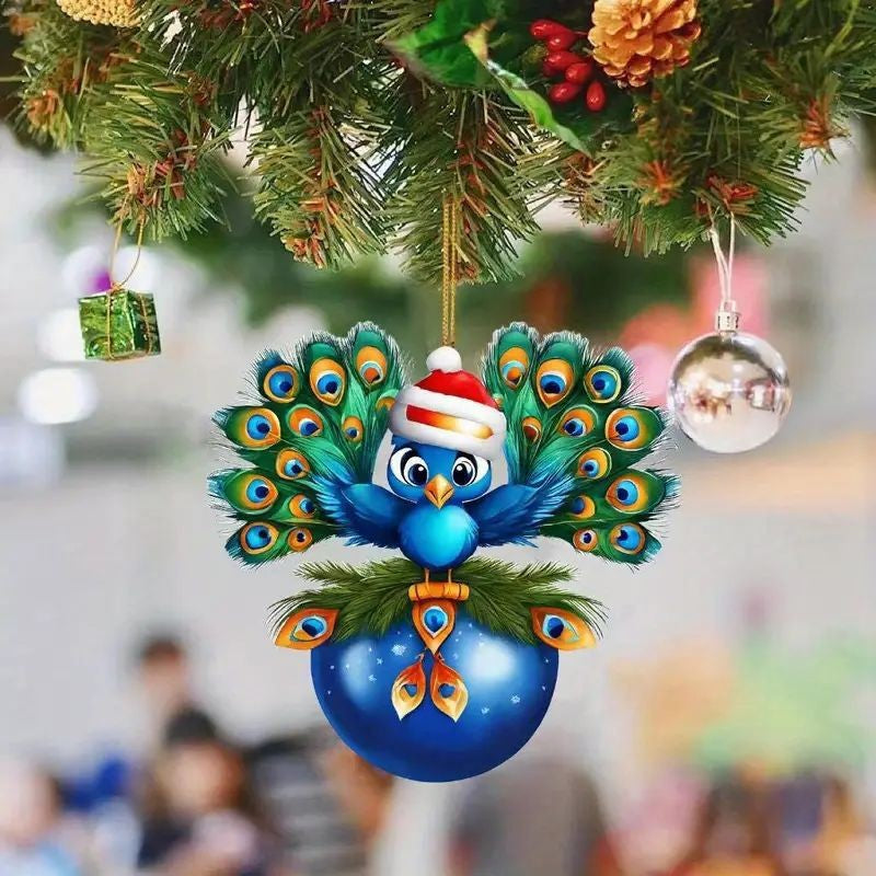 3.1 inch flat acrylic ornament for a tree or a garland