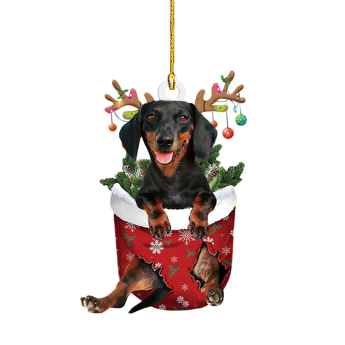 Design 8 acrylic sausage dog pendant from the eight design range