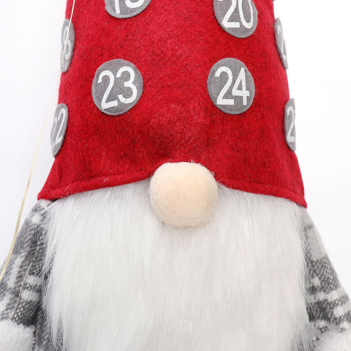 Long pointed hat on a soft cloth Christmas countdown doll