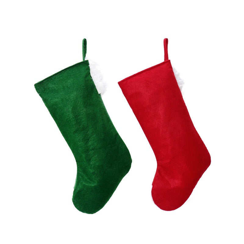 Both flannel Christmas stocking designs, Santa and snowman