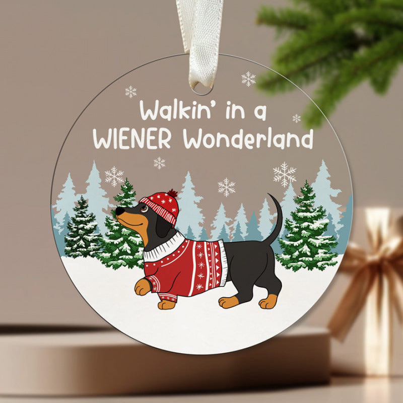 Acrylic Christmas hanging pendant that will not shatter the way glass does