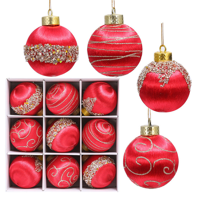 Gray Christmas ball ornaments from the same six color range
