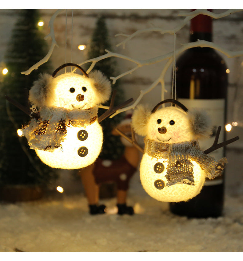 Snowman Christmas decoration light enough to move between shelves
