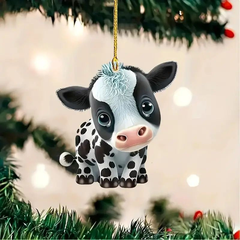 One of fourteen flat acrylic Christmas pendant styles