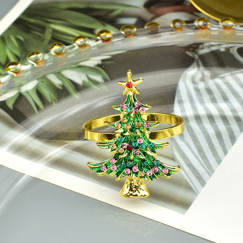 Metal napkin holder with an even electroplated green finish
