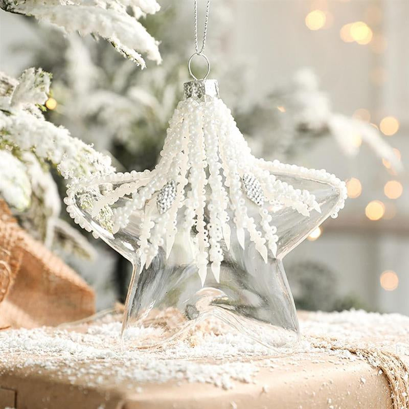 Five clear ball and star designs offered in this ornament range