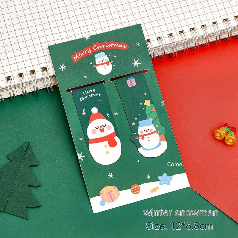 Happy Santa magnetic Christmas bookmark sold singly as a stocking filler