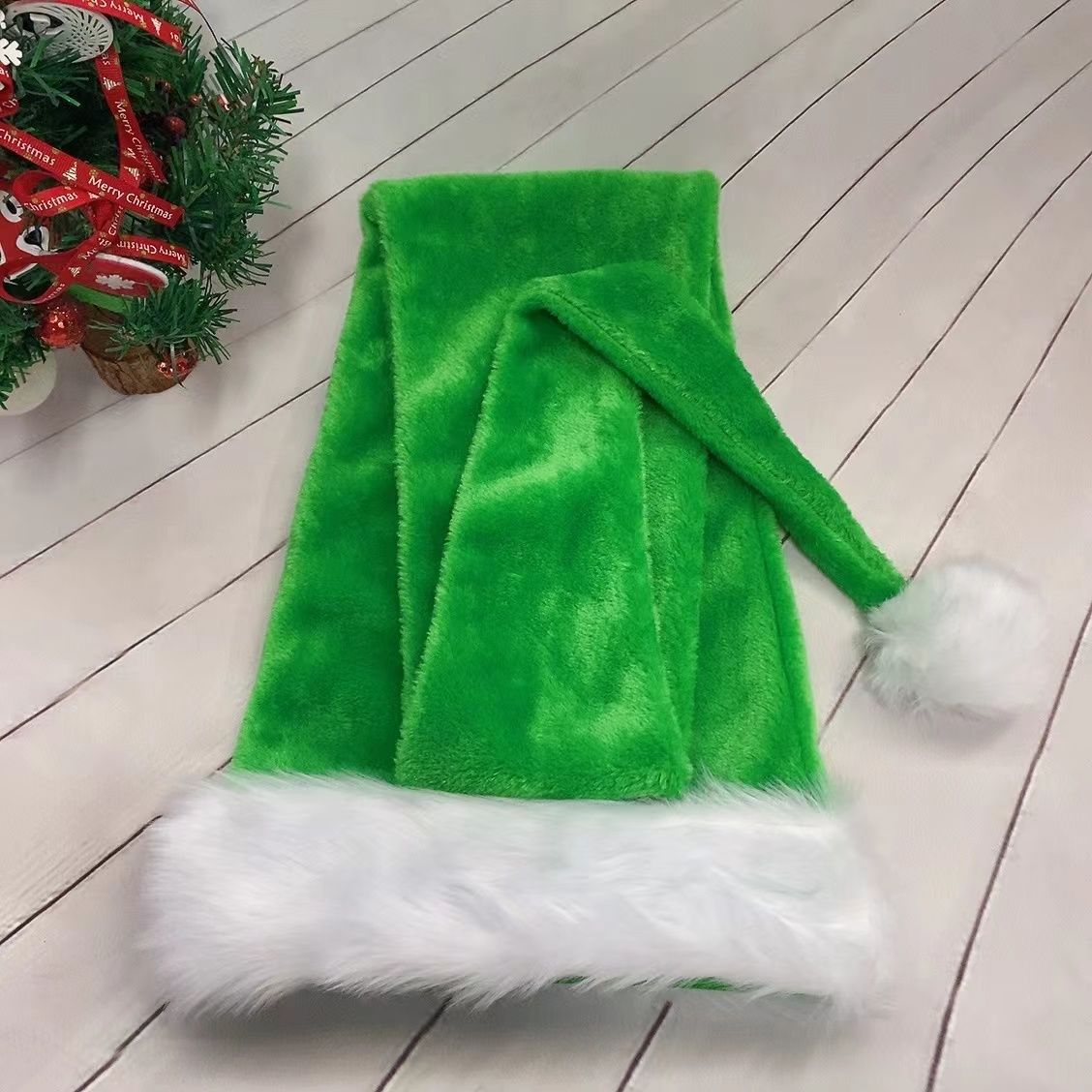 Purple extra long Santa hat, one of eight colors