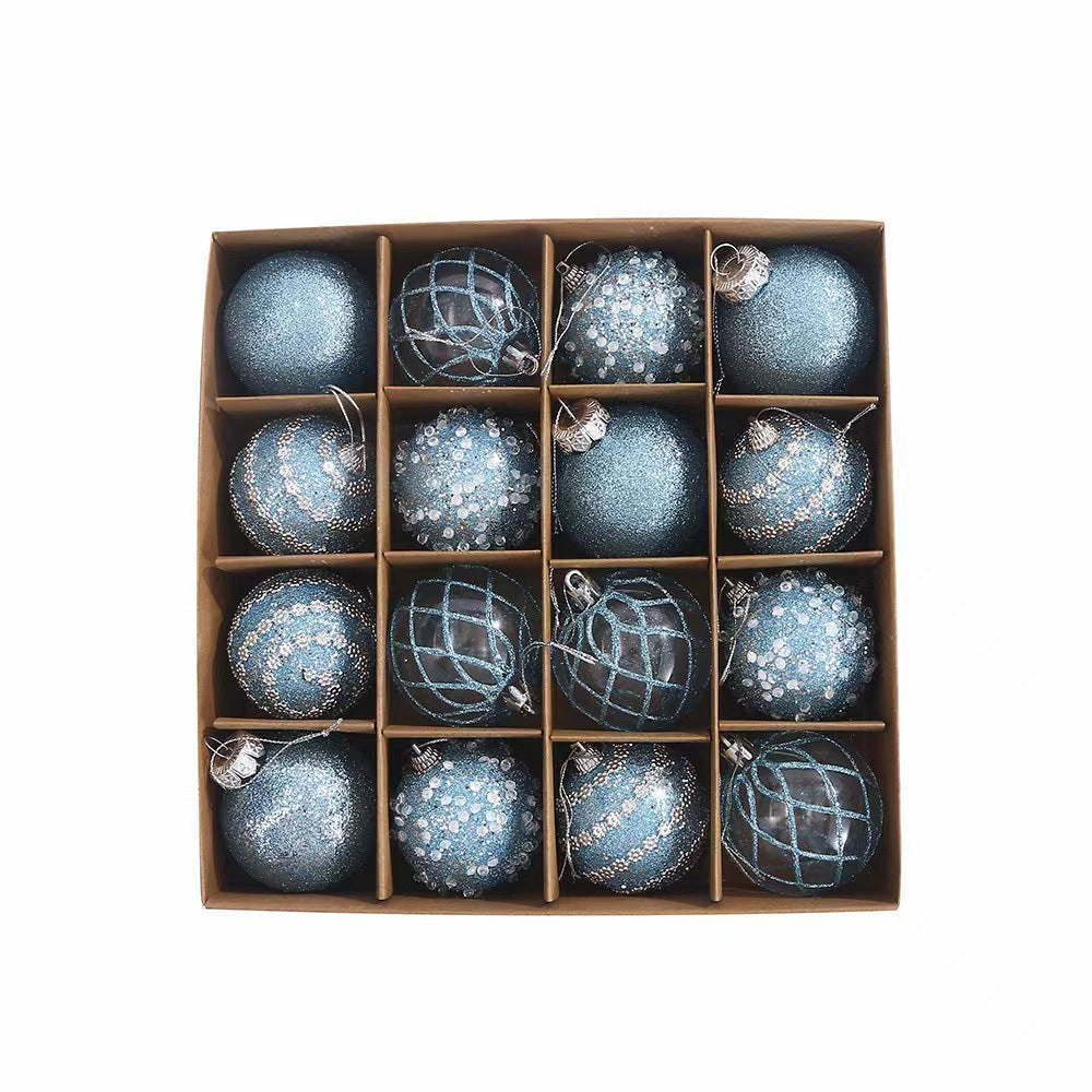 Silver plastic Christmas tree balls with a smooth molded finish