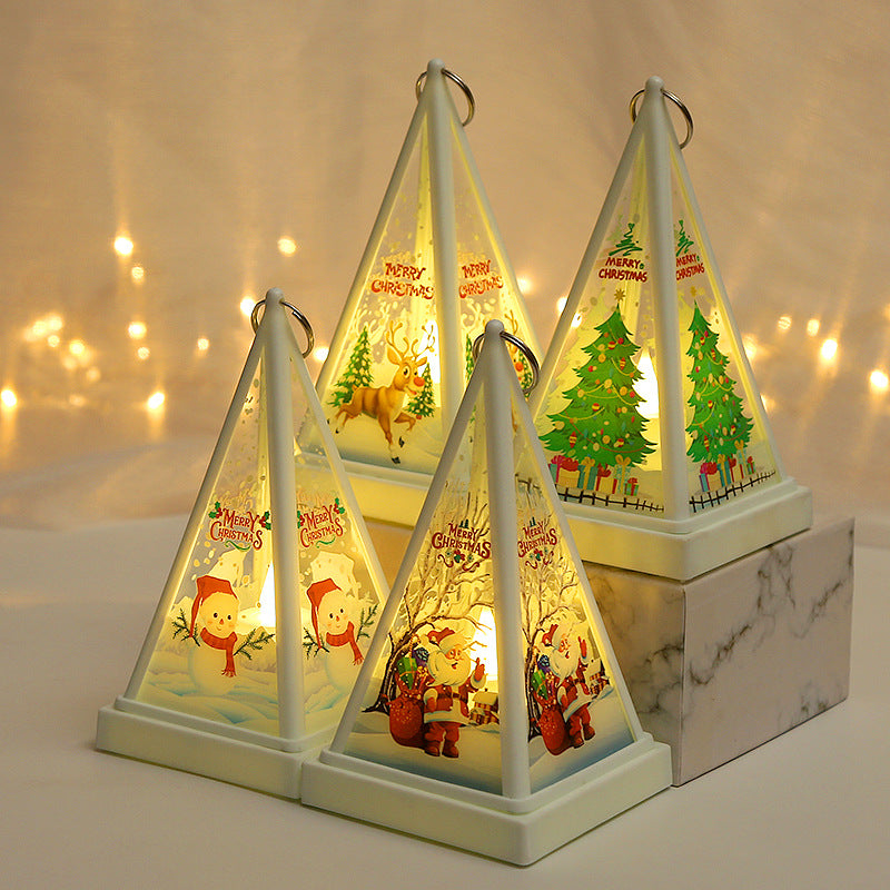 Snowman Christmas night light in a molded ABS and glass body