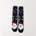 Knit texture of the polyester and cotton Christmas sock