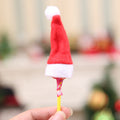 Small Christmas hat cone shaped in non-woven fabric for lollipop sticks