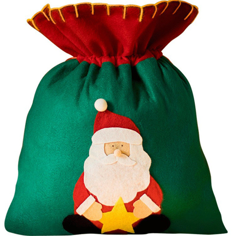 Printed cotton cloth used for the reusable Christmas gift bag