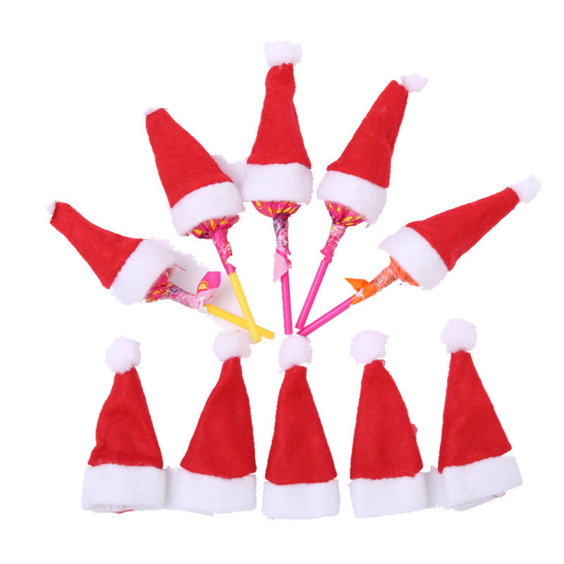 Mini Santa hat topper measuring 1.6 by 2.8 inches