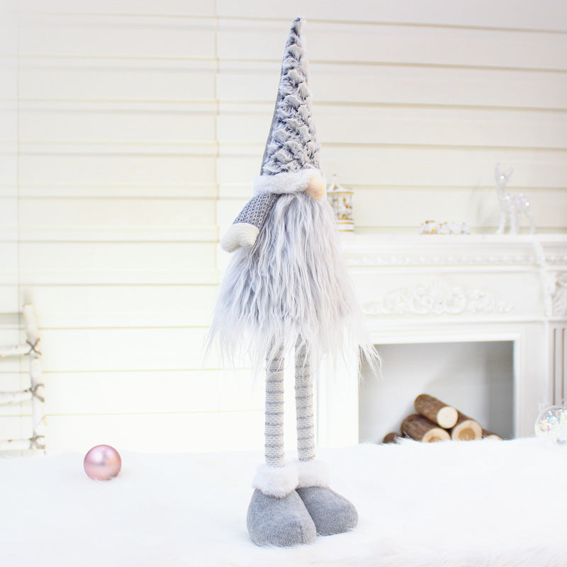 White plush Christmas gnome doll, one doll supplied per order