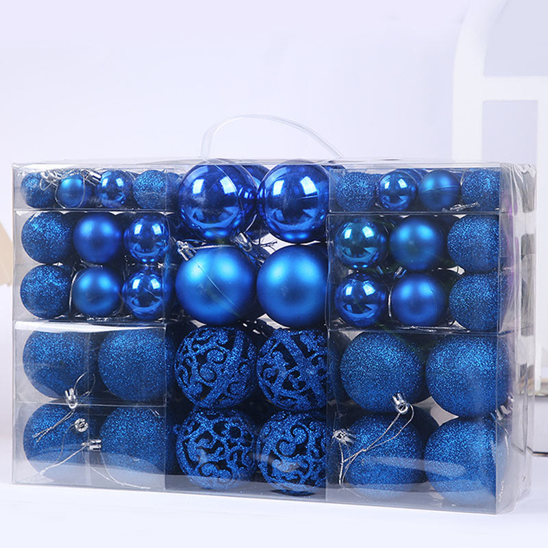 Purple Christmas baubles in mixed diameters from 1.2 to 2.4 inches