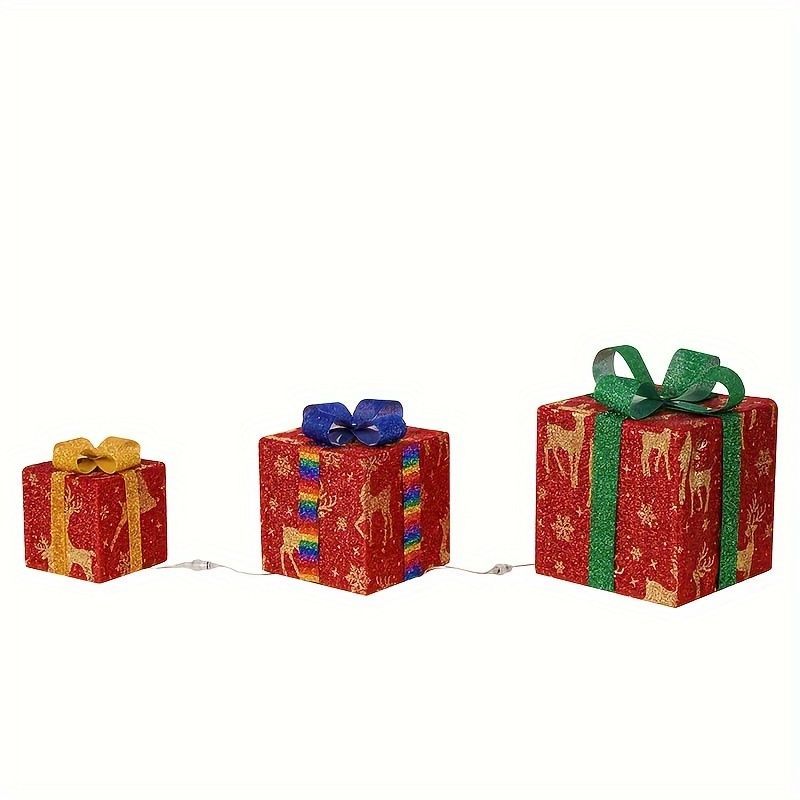Christmas gift box lights switchable between color and warm white