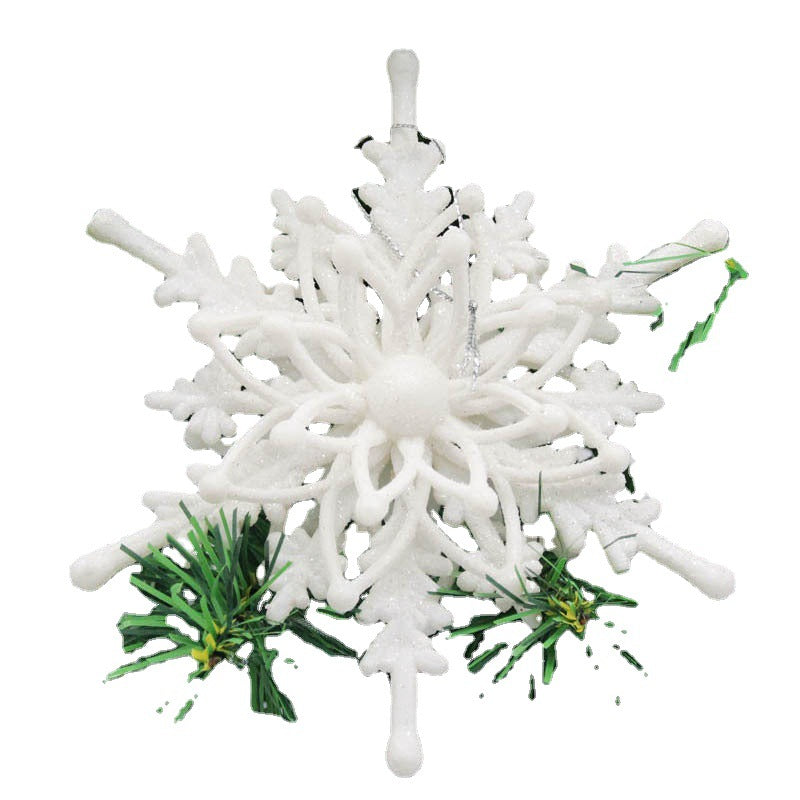 Single white snowflake Christmas pendant supplied on its own