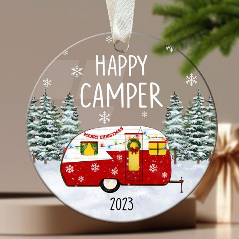 Acrylic Christmas pendant supplied as one decoration per pack